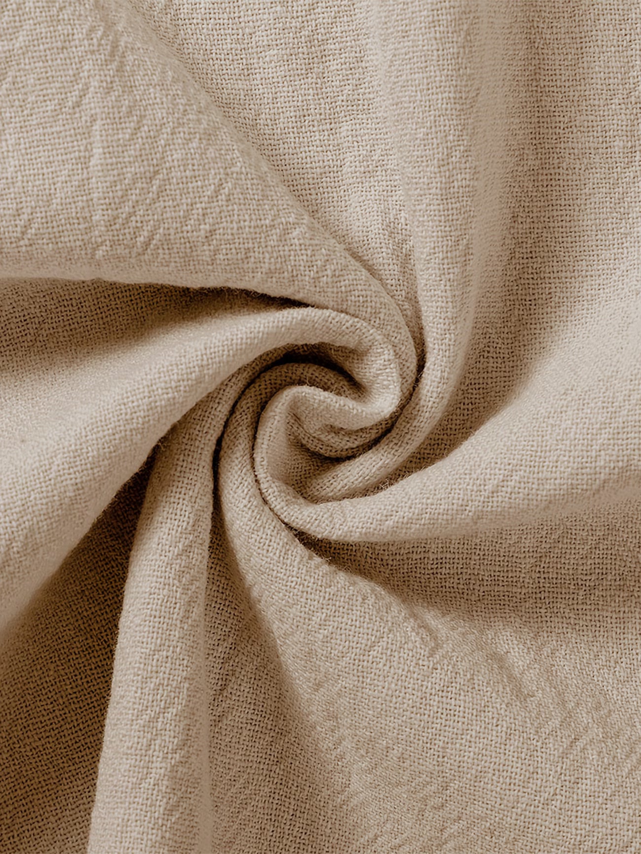 Men’s Linen Blend Long Sleeve Shirt | Summer Casual Stand Collar Beach Shirt - phoenix-7