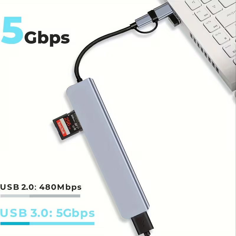 USB C Hub with Audio Jack | Compatible with Tablets, USB Powered, 5V Operating Voltage