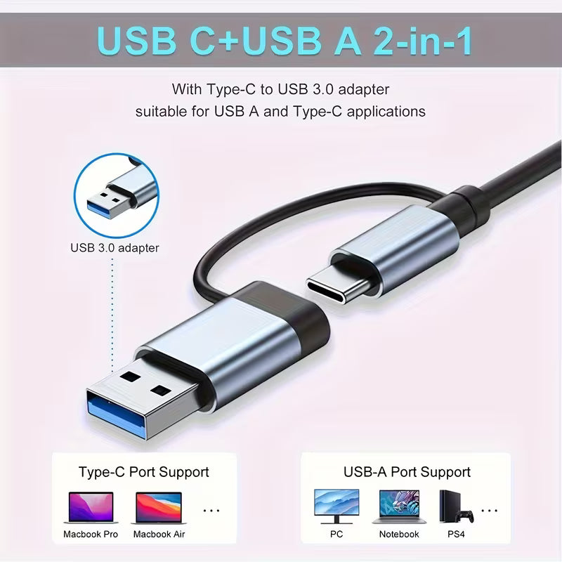 USB C Hub with Audio Jack | Compatible with Tablets, USB Powered, 5V Operating Voltage